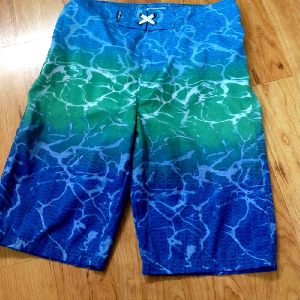 Boys Sz L Ocean Coast Swim Trunks